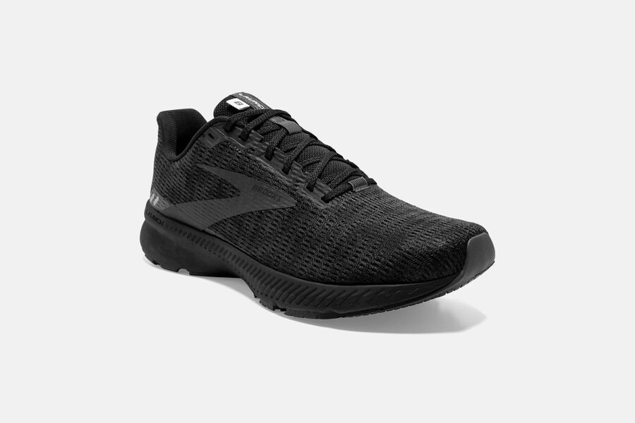 Launch 8 Road Brooks Running Shoes NZ Mens - Black - PIDSYG-480